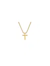 Anthony Jacobs Men's Stainless Steel Cross Pendant Necklace In Yellow Gold Tone