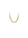 Anthony Jacobs Men's Stainless Steel Cuban Chain Necklace In Yellow Gold Tone