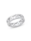 ANTHONY JACOBS MEN'S STAINLESS STEEL CUBAN CHAIN RING