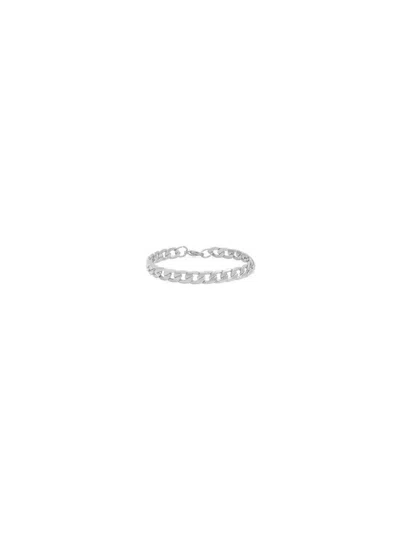 Anthony Jacobs Men's Stainless Steel Cuban Link Chain Bracelet In Silver Tone