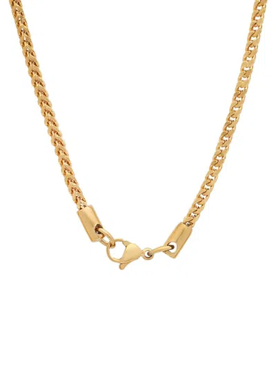 Anthony Jacobs Men's Stainless Steel Petite Franco-link Necklace In Gold