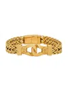 Anthony Jacobs Men's Stainless Steel Wheat Chain Bracelet In Goldtone