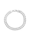Anthony Jacobs Men's Sterling Silver Curb Chain Bracelet In Silvertone