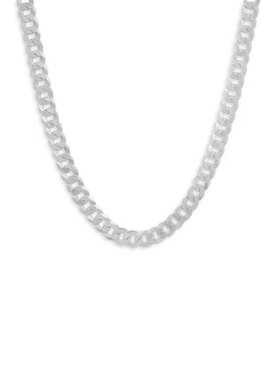 Anthony Jacobs Men's Sterling Silver Curb Chain Necklace