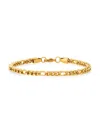 Anthony Jacobs Men's Two-tone Stainless Steel & 18k Goldplated Stainless Steel Figaro Chain Bracelet In Yellow