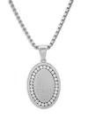 ANTHONY JACOBS "OUR LADY OF GUADALUPE" 18K GOLDPLATED & 0.03 TCW SIMULATED DIAMOND OVAL PENDANT NECKLACE
