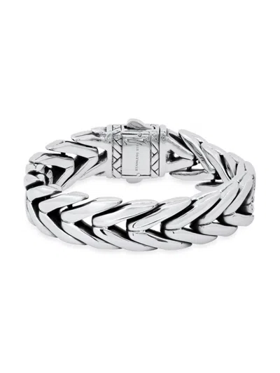 Anthony Jacobs Wheat Chain Bracelet In Silvertone