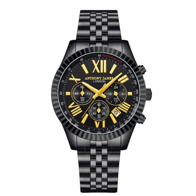 Anthony James Chrono Sports Black Dial Men's Watch Aj012