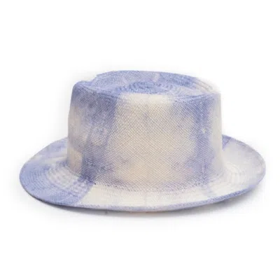 Anthony Peto Men's Clyde Panama Tie And Dye Blue