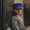 Anthony Peto Men's Engineer Cap Linen Omey Blue In Blue