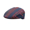 Anthony Peto Men's Fitted Cap Cotton Whitworth Stripes Orange In Orange