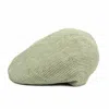 Anthony Peto Men's Fitted Cap Linen Green Stripes In Green