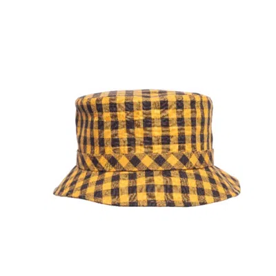Anthony Peto Men's Joshua Yellow Black Masai Linen In Black/yellow