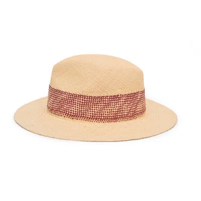 Anthony Peto Men's Neutrals Jake Fedora Hat Mesh Weave Panama