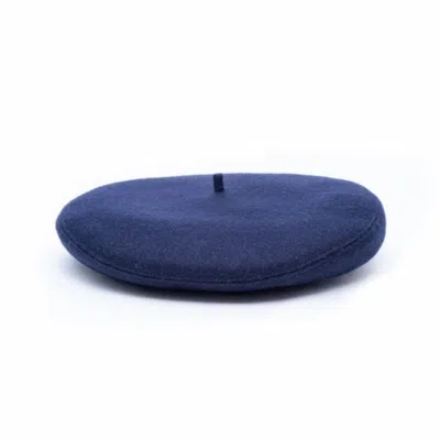 Anthony Peto Women's Blue Beret Wool Navy