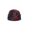 Anthony Peto Women's Superbeanie Mohair Green Red Tartan In Multi