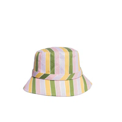 Anthony Peto Women's Superbob Cotton Green Stripes