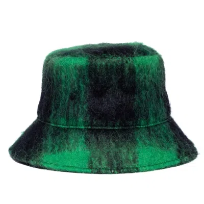 Anthony Peto Women's Superbob Mohair Tartan Green