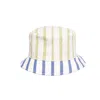 Anthony Peto Women's Traveller Cotton Lapis Peridot Stripes