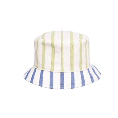 Anthony Peto Women's Traveller Cotton Lapis Peridot Stripes