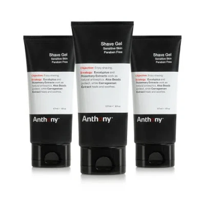 Anthony Shave Gel 6 oz Multi-pack Of 3 In Transparent