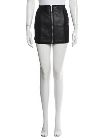 Pre-owned Anthony Vaccarello Calfskin Mini Skirt In White