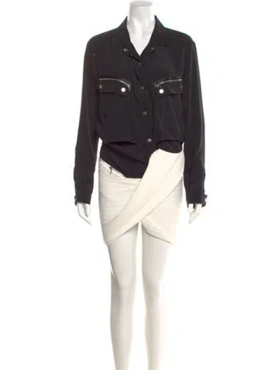 Pre-owned Anthony Vaccarello Mini Dress In Black