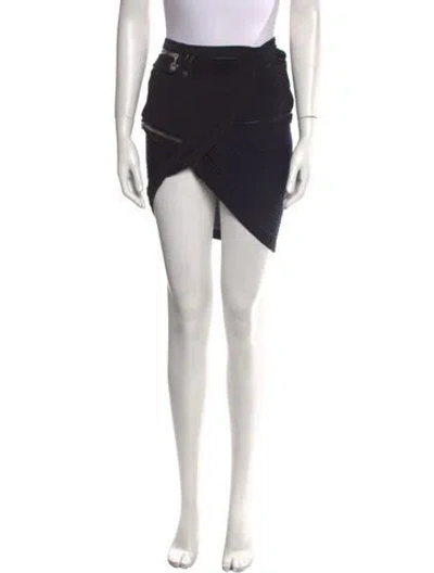 Pre-owned Anthony Vaccarello Mini Skirt W/ Tags In Black