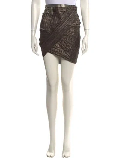 Pre-owned Anthony Vaccarello Pleated Accents Mini Skirt