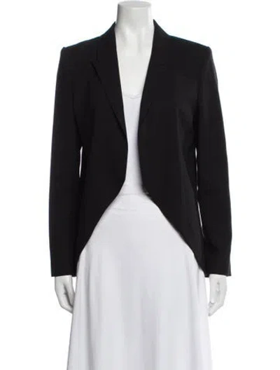 Pre-owned Anthony Vaccarello Virgin Wool Blazer In Black