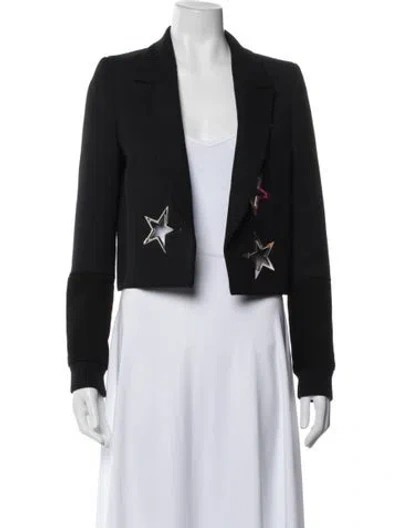 Pre-owned Anthony Vaccarello Virgin Wool Blazer In Black