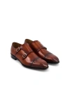 Anthony Veer Bexley Double Monk Boot In Brown