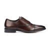 Anthony Veer Men's Bill Cap Toe Oxford Leather Dress Shoes In Chocolate Brown Burnished
