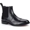 Anthony Veer Men's Carl Wingtip Chelsea Leather Pull-up Boots In Black
