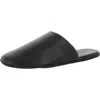 Anthony Veer Clark House Mens R Leather Slide Slippers In Black