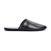 Anthony Veer Clark House Mens R Leather Slide Slippers In Black
