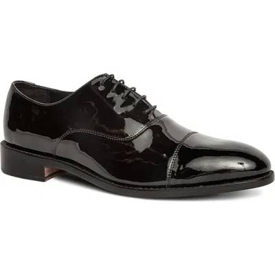 Anthony Veer Clinton Cap Toe Oxford In Black Patent