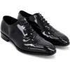 Anthony Veer Clinton Cap Toe Oxford In Black Patent
