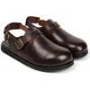 Anthony Veer Harbor Moc Sandal In Chestnut Grain Brown