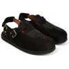 Anthony Veer Harbor Moc Sandal In Obsidian Oil Black