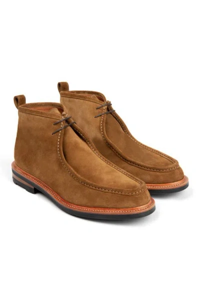 Anthony Veer Heritage Moc Chukka In Golden Fawn Brown Suede