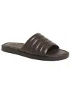 Anthony Veer Key West Leather Slide Sandal In Brown
