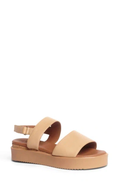 Anthony Veer Maja Slingback Platform Sandal In Beige