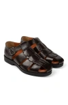 Anthony Veer Mariner Fisherman Sandel In Chestnut Grain Brown