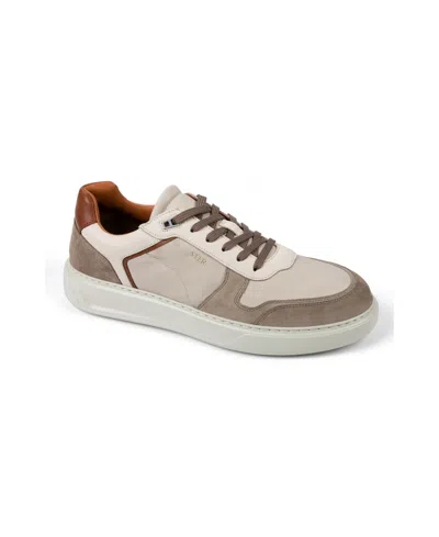 Anthony Veer Men's Acton Court Sneaker In Taupe Tan Multi
