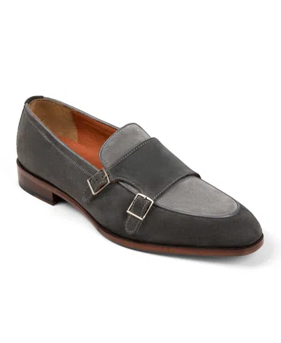 Anthony Veer Men's Beaumont Double Monk Loafers In Smoke Slate Gray