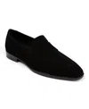 Anthony Veer Men's Belmont Leather Penny Loafers In Velvet Noir Black Suede