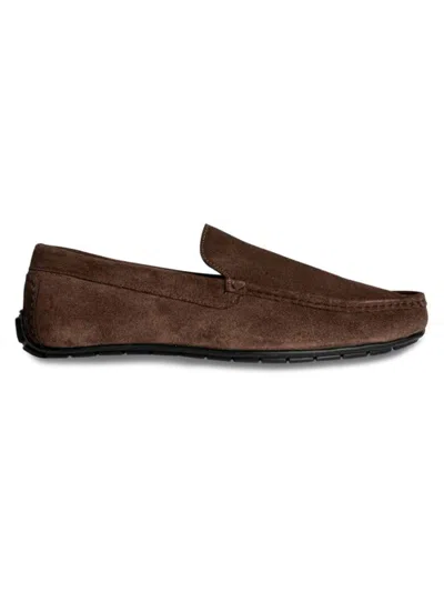 ANTHONY VEER MEN'S CLEVELAND MOCCASIN SUEDE DRIVING LOAFERS