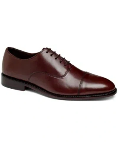 Anthony Veer Men's Clinton Cap-toe Leather Oxfords In Chocolate Brown