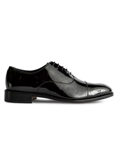 Anthony Veer Men's Clinton Patent Leather Oxford Shoes In Black